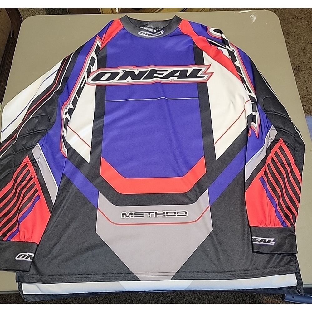 Oneal Racing Jersey Mens XL Long Sleeve Motocross Red black Blue  Shirt